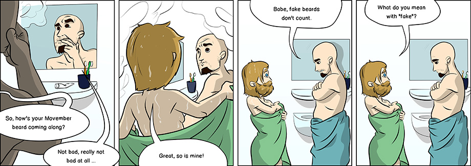 Piece of Me. A webcomic about Movember and really strange beards.