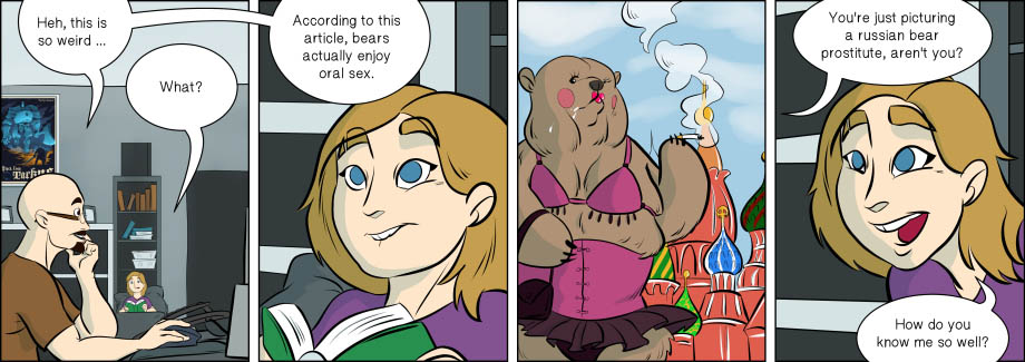 Piece of Me. A webcomic about certain animals enjoying certain sexual practices.