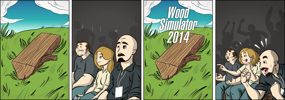 Piece of Me. A webcomic about pointless simulators and the average Steam greenlight game.