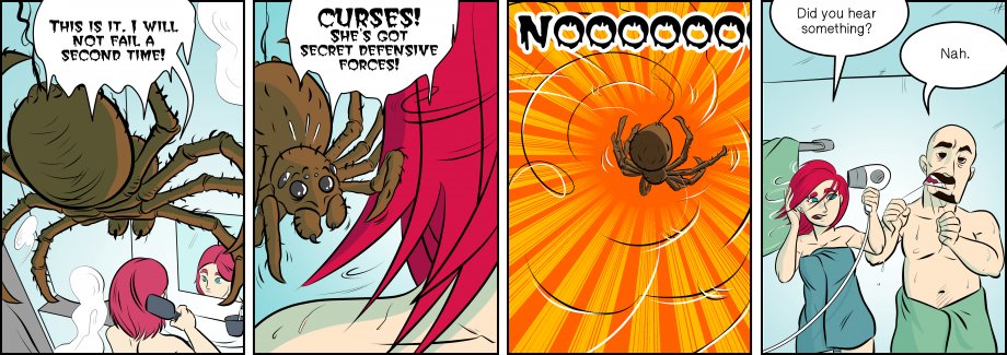 Piece of Me. A webcomic about revengeful spiders and plans turned sour.
