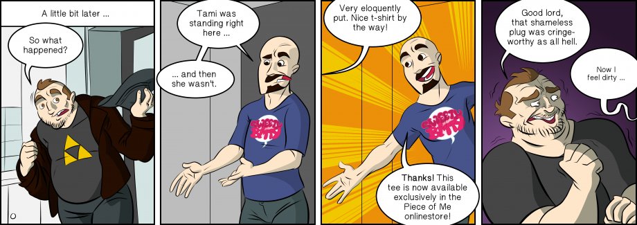 Piece of Me. A webcomic about shameless advertising methods.