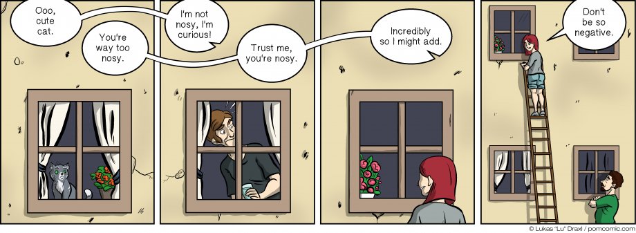 Piece of Me. A webcomic about nosy girlfriends and invitational windows.