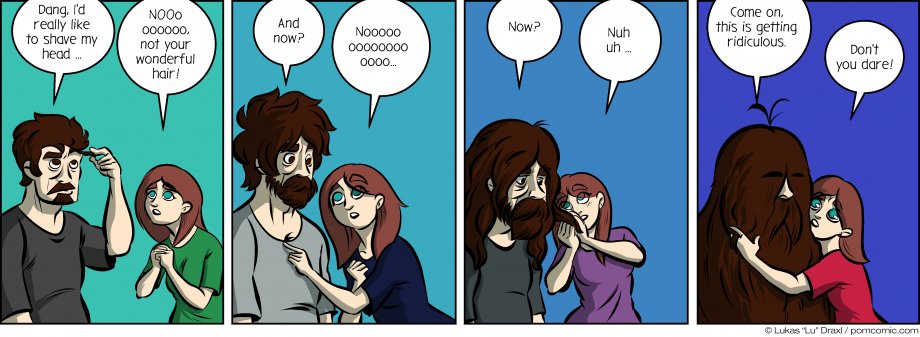 Piece of Me. A webcomic about rampant hair growth and letting go.