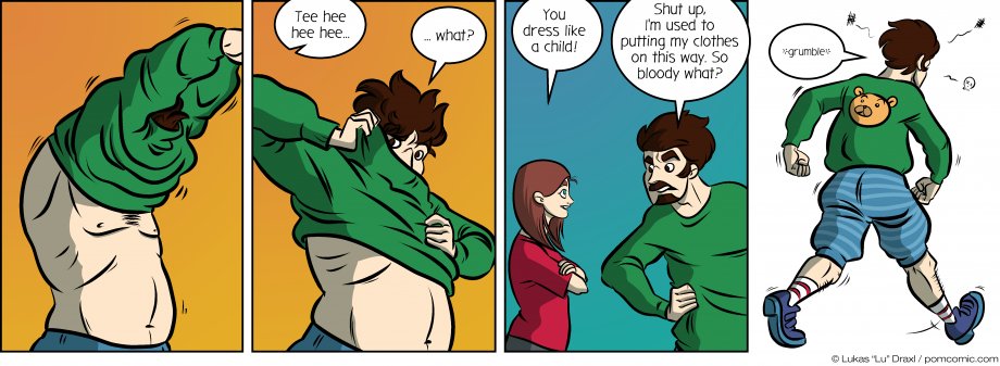 Piece of Me. A webcomic about childish ways to dress yourself.