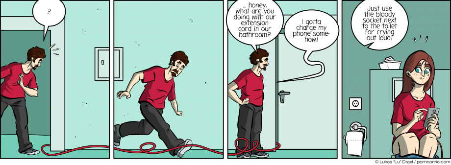 Piece of Me. A webcomic about extension cords and toilets.