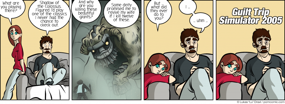 Piece of Me. A webcomic about Shadow of the Colossus and feelings of guilt.