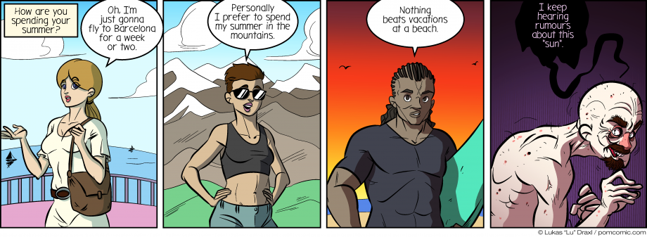 Piece of Me. A webcomic about different ways to spend your summer vacation.