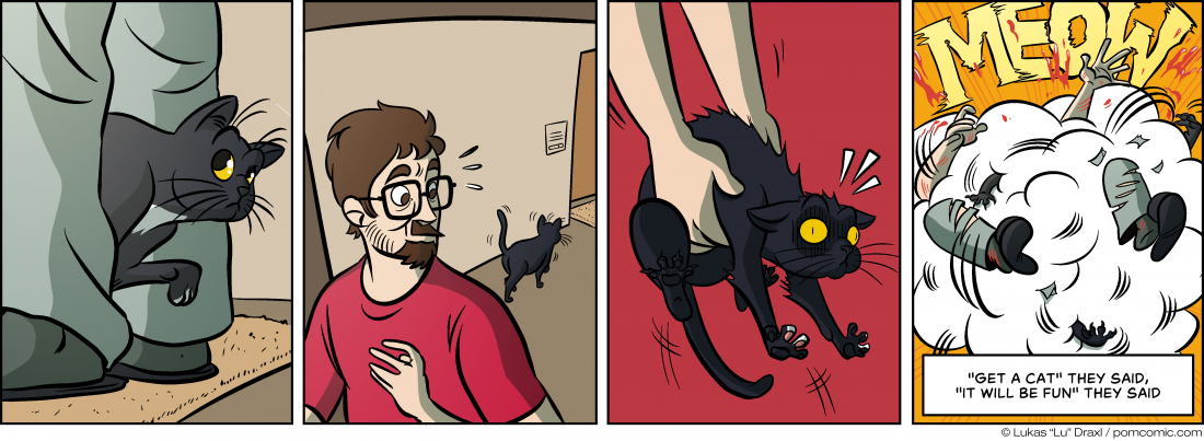 Piece of Me. A webcomic about cats that hate to be lifted.