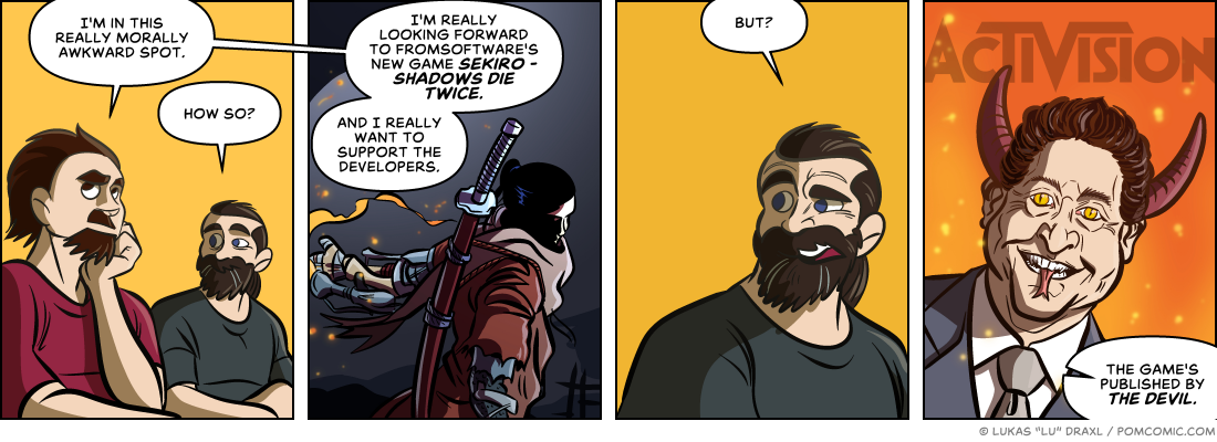 Piece of Me. A webcomic about great games and awful publishers. #firebobbykotick