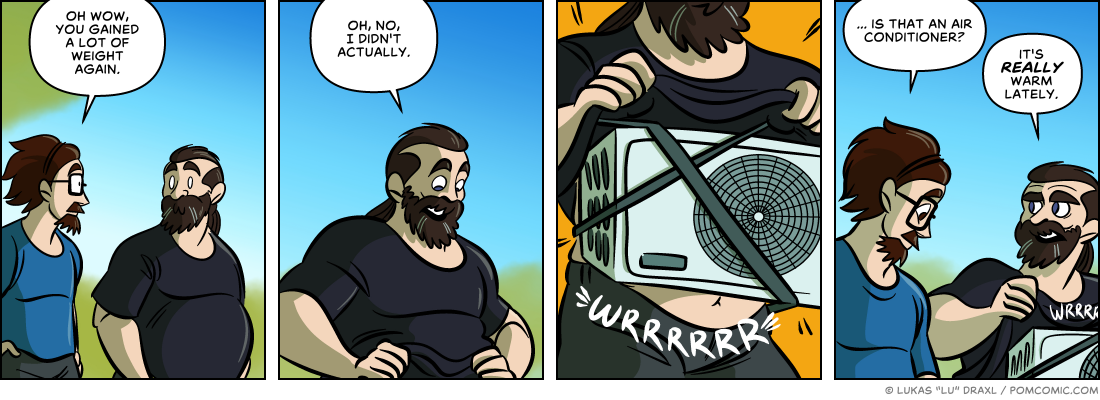 Piece of Me. A webcomic about fake bellies and air conditioning.