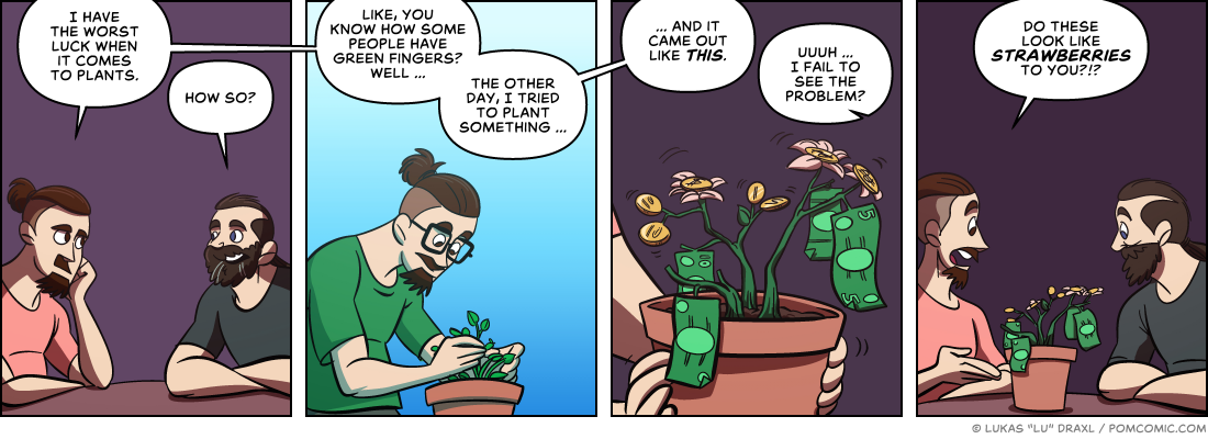 Piece of Me. A webcomic about plants and failure.