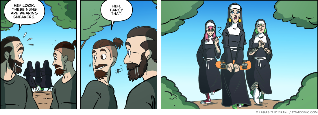 Piece of Me. A webcomic about nuns and subverted expectations.