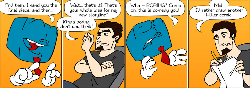Piece of Me. A webcomic about boring storylines within pointless storylines. Storylineception!