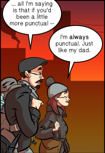 Piece of Me. A webcomic about heritage and punctuality.