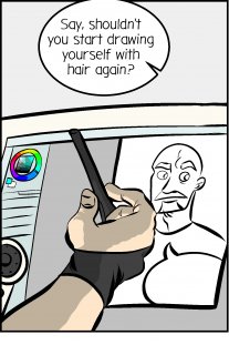 Piece of Me. A webcomic about little white lies and the very ugly truth about my currently not so bald head.
