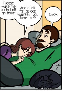 Piece of Me. A webcomic about sleepy girlfriends and a lack of alarm clocks.