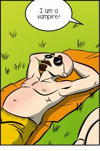 Piece of Me. A webcomic about vampires in summer and glistening bellies.