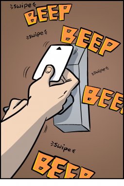 Piece of Me. A webcomic about seemingly broken keycards.