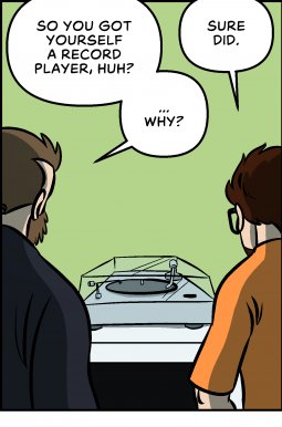 Piece of Me. A webcomic about record players and the ritual involved in the listening experience.
